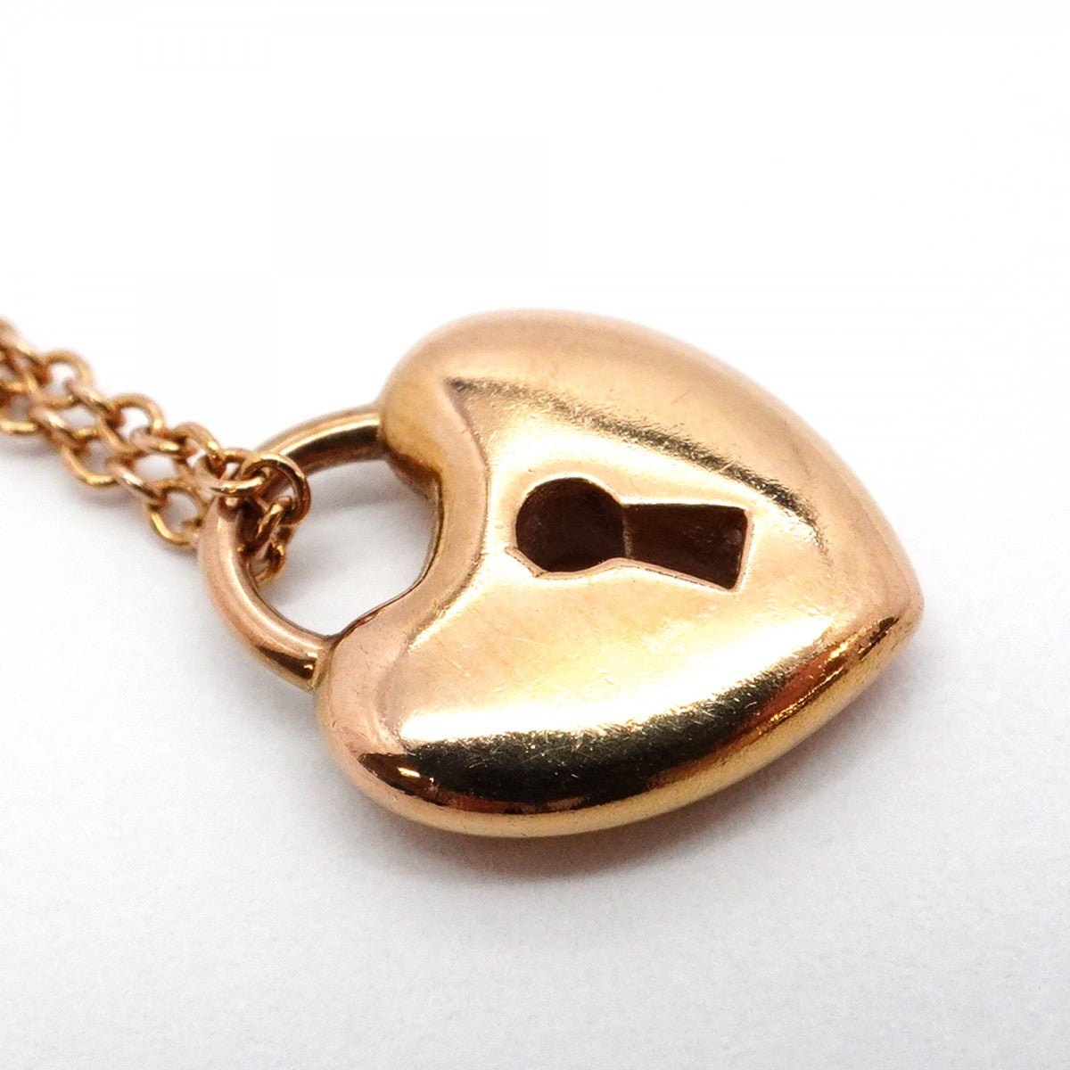 ★SALE【5jgb0437】ティファニー ネックレス ハートロック K18PG ピンクゴールド【中古】レディース