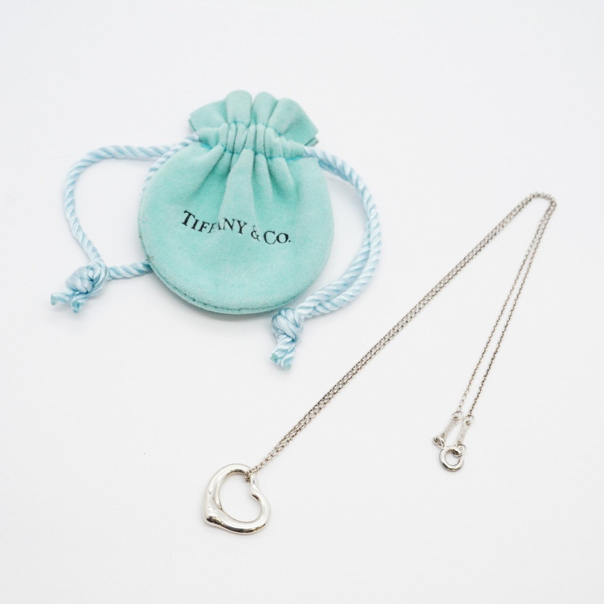 ★SALE【5jgb0451】ティファニー ネックレス オープンハート シルバー925【中古】レディース