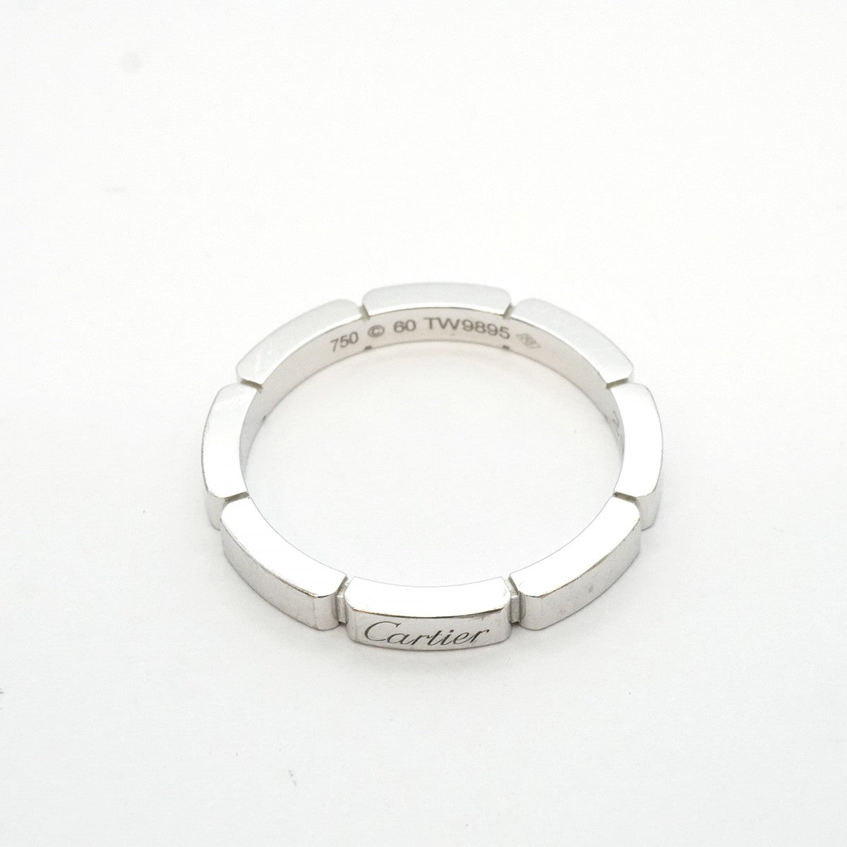 【5jgb0464】カルティエ リング マイヨンパンテール K18WG ホワイトゴールド #60【中古】メンズ
