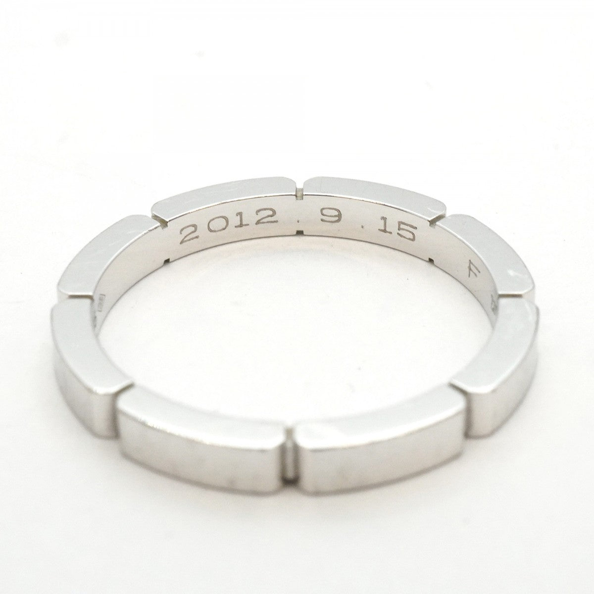 【5jgb0464】カルティエ リング マイヨンパンテール K18WG ホワイトゴールド #60【中古】メンズ