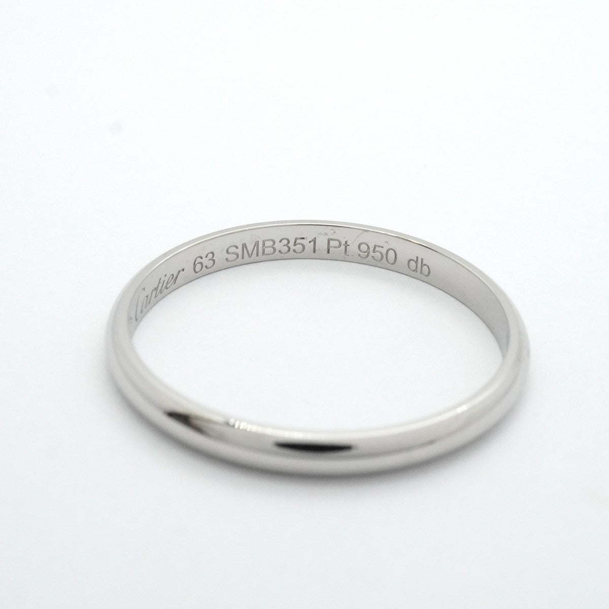 ★SALE【5jgb0471】カルティエ リング クラシックウェンディング Pt950 プラチナ #63【中古】メンズ