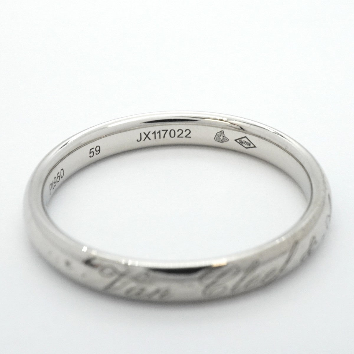 【5jgb0472】ヴァンクリーフ&アーペル リング シニアチュール Pt950 プラチナ #59【中古】メンズ