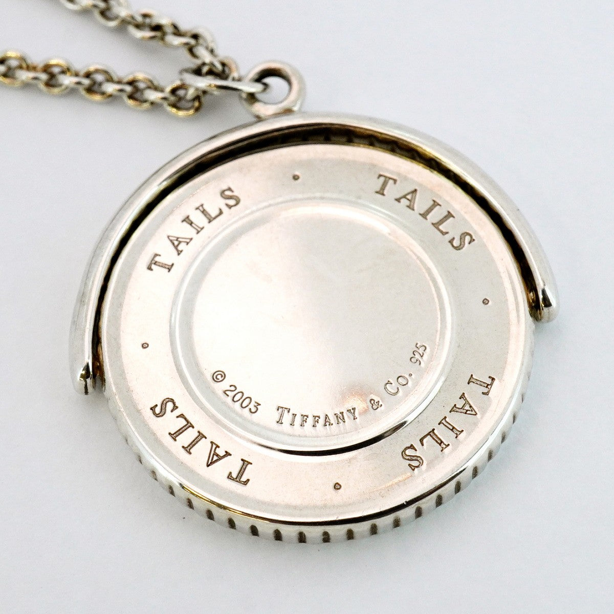 【5jgb0480】ティファニー ネックレス HEADS/TALLS/コイン シルバー925【中古】メンズ レディース ユニセックス