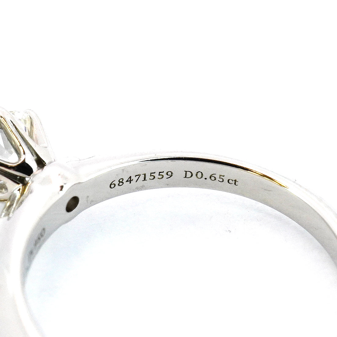 【5jgb0485】ティファニー リング ソリティア 1PD Pt950 プラチナ ダイヤモンド 0.65ct 11.5号【中古】レディース