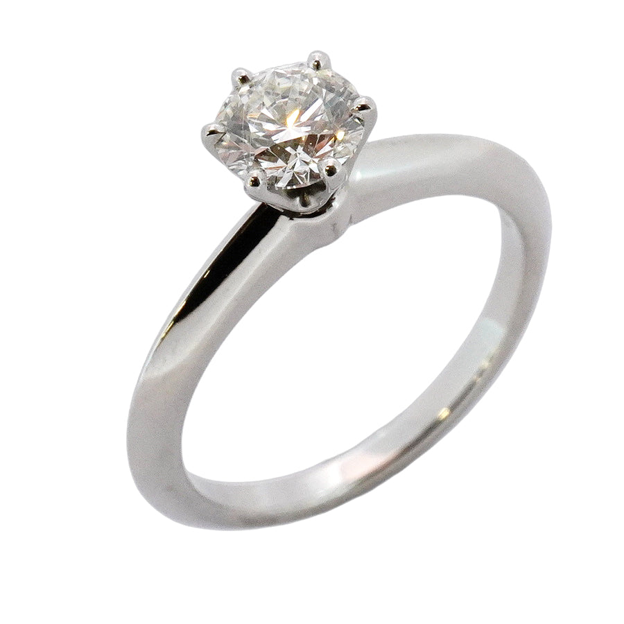 【5jgb0485】ティファニー リング ソリティア 1PD Pt950 プラチナ ダイヤモンド 0.65ct 11.5号【中古】レディース