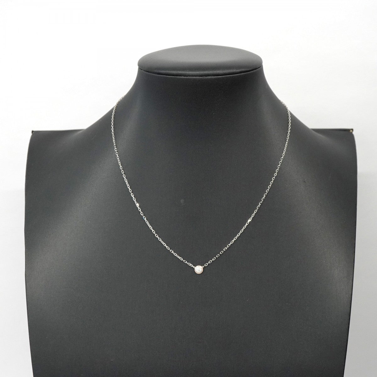【5jgb0505】カルティエ ネックレス ダムール SM/1PD K18WG ホワイトゴールド ダイヤモンド【中古】レディース