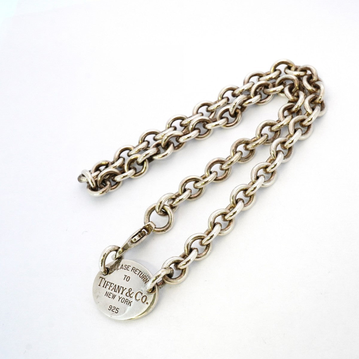 【5jgb0510】ティファニー チョーカー リターントゥオーバル シルバー925【中古】レディース