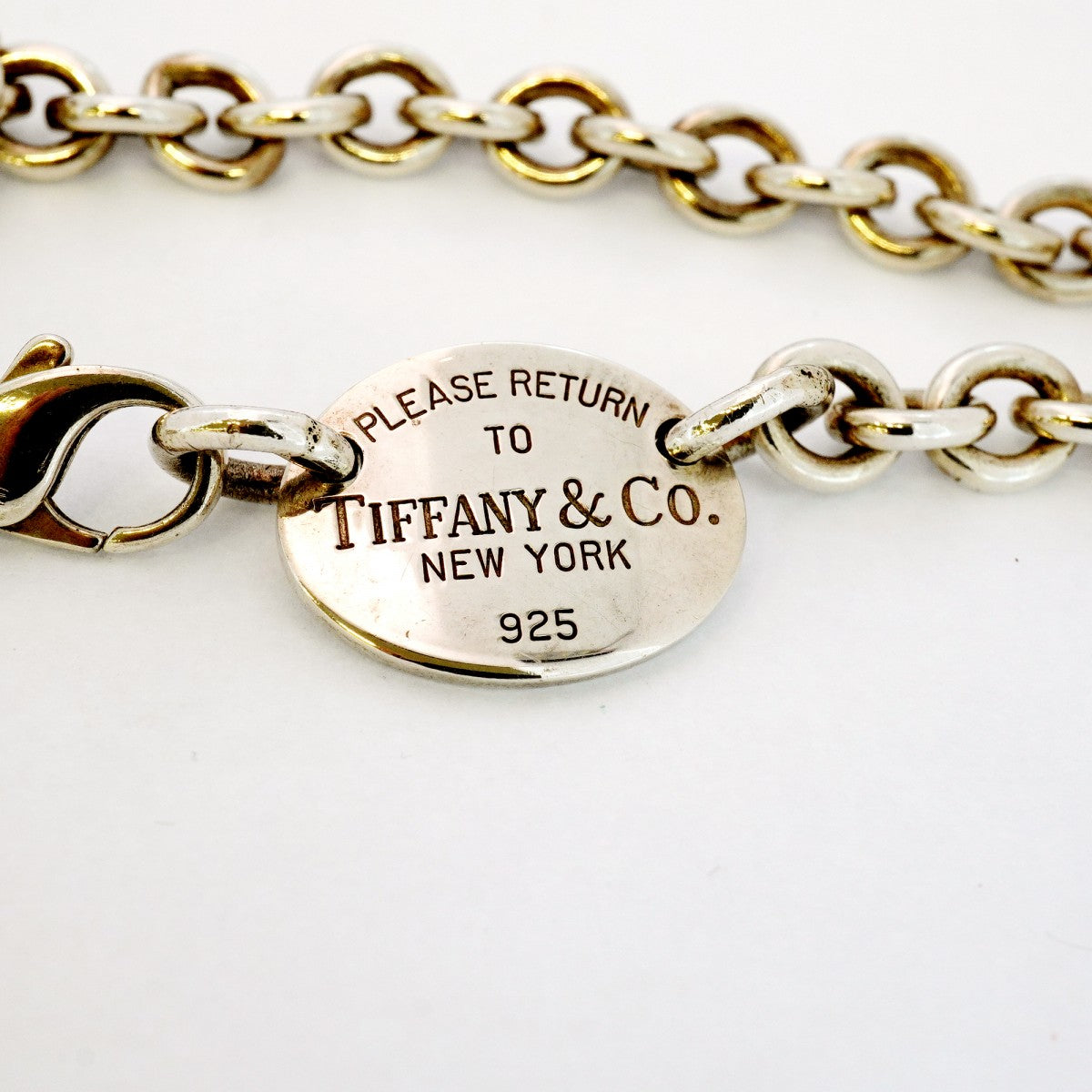 【5jgb0510】ティファニー チョーカー リターントゥオーバル シルバー925【中古】レディース