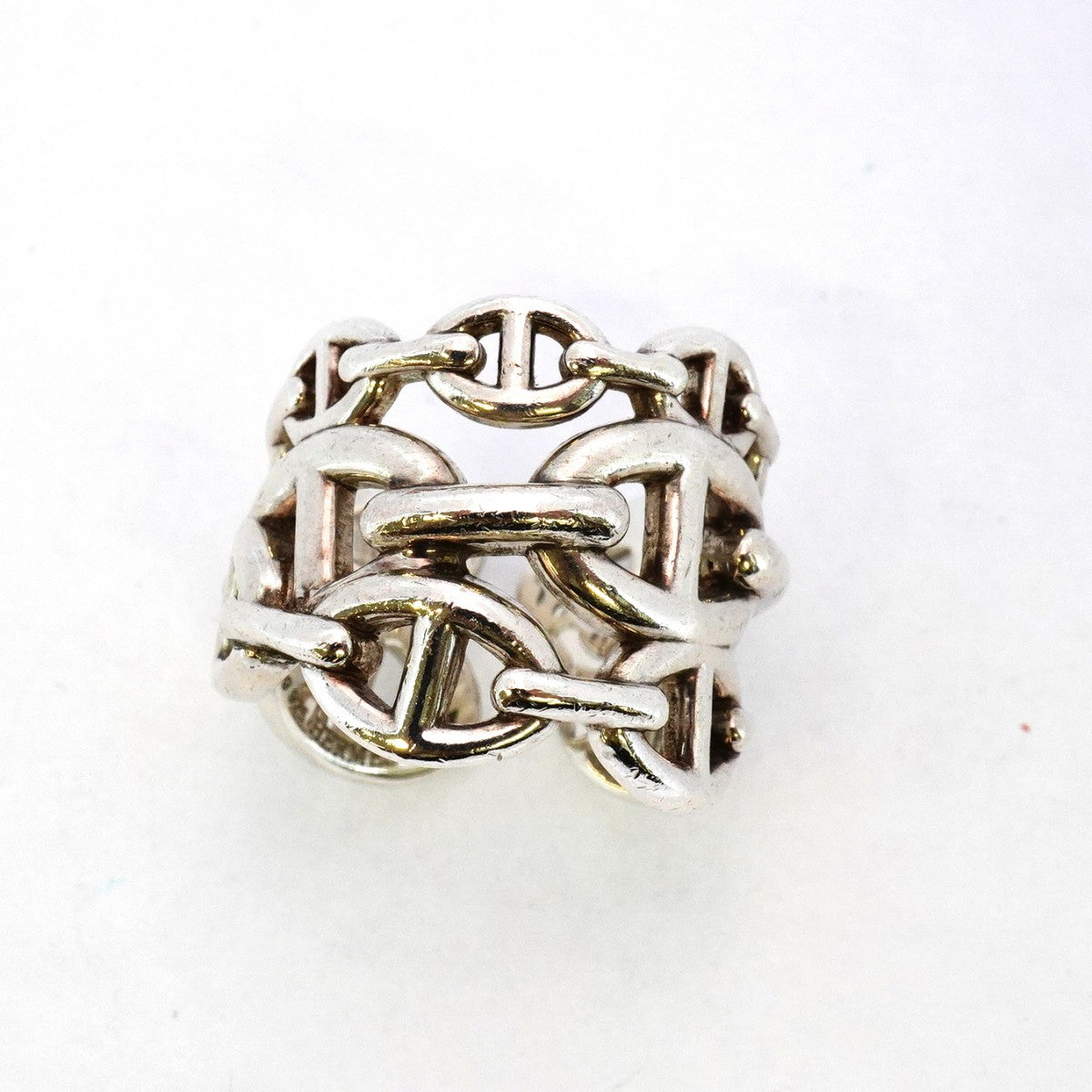 【5jgb0513】エルメス リング シェーヌダンクル アンシェネ/GM シルバー925 #55【中古】メンズ レディース ユニセックス