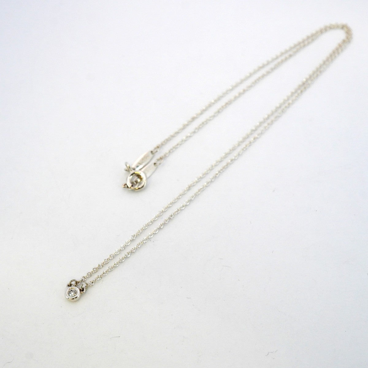 【5jgb0515】ティファニー ネックレス バイザヤード 1PD シルバー925 ダイヤモンド【中古】レディース