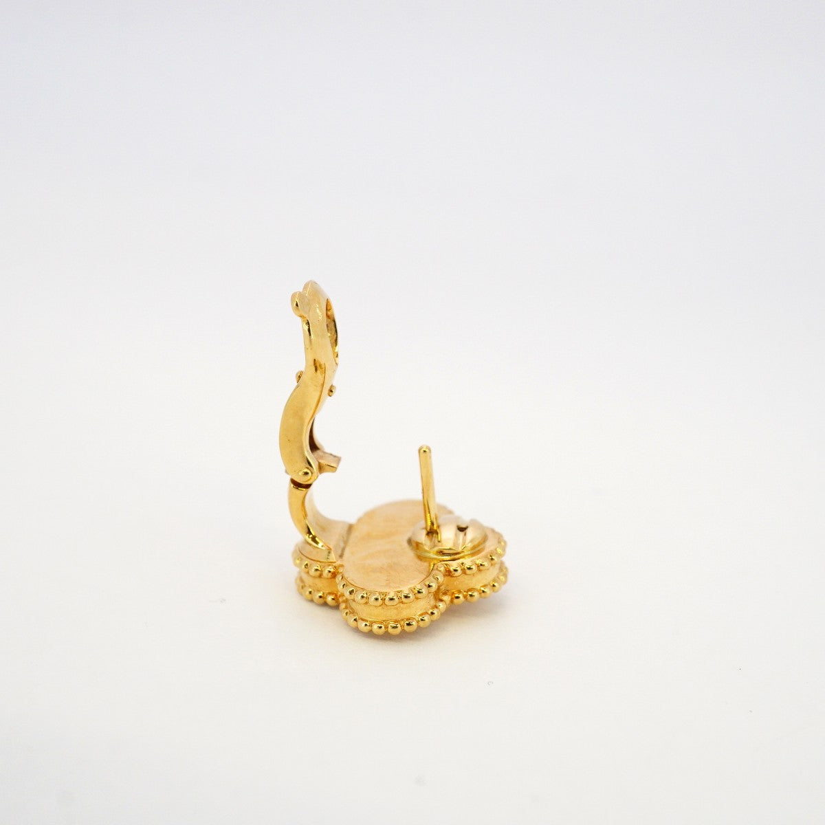 ★SALE【5jgb0618】ヴァンクリーフ&アーペル ピアス ヴィンテージ アルハンブラ ギヨシェ K18YG イエローゴールド【中古】レディース