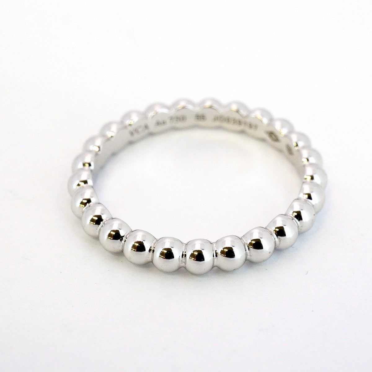 ★最終価格【5jgb0629】ヴァンクリーフ&アーペル リング ペルレ K18WG ホワイトゴールド #55【中古】レディース