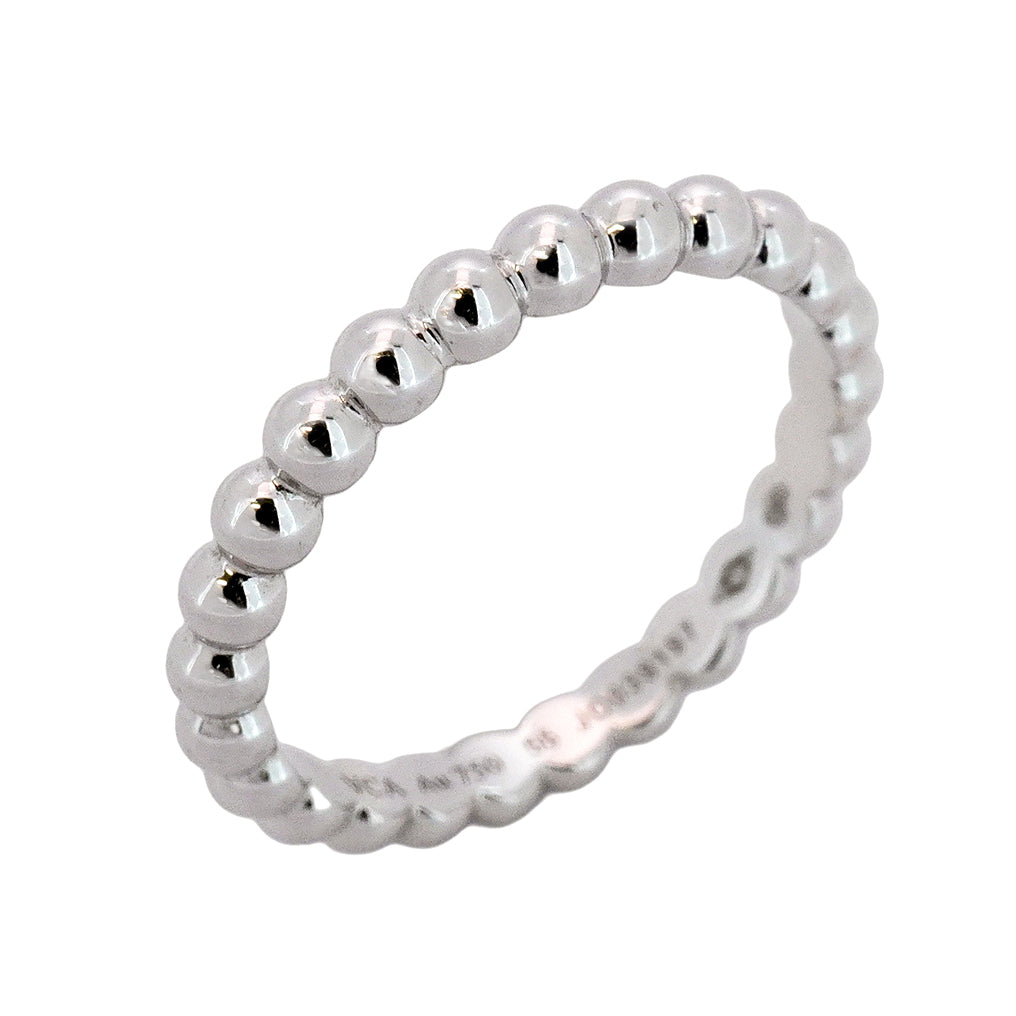 ★最終価格【5jgb0629】ヴァンクリーフ&アーペル リング ペルレ K18WG ホワイトゴールド #55【中古】レディース