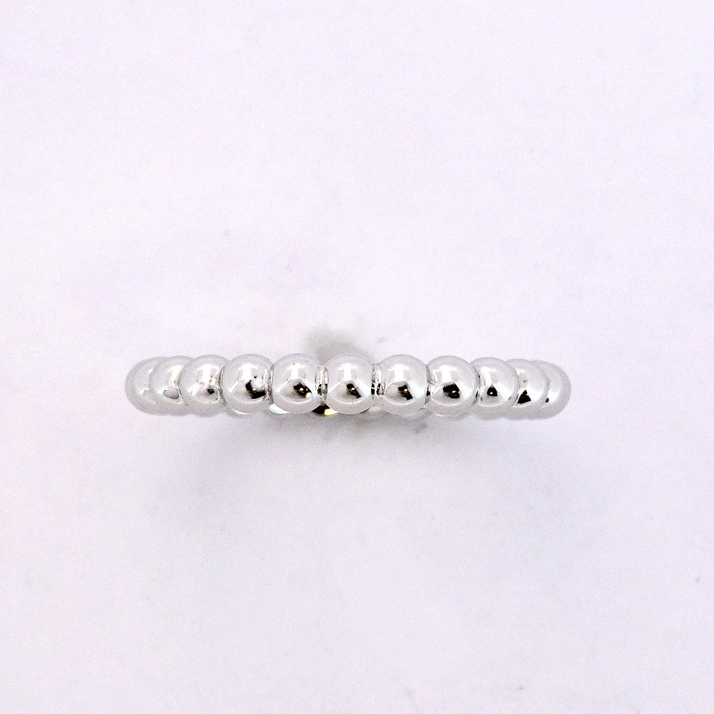★最終価格【5jgb0629】ヴァンクリーフ&アーペル リング ペルレ K18WG ホワイトゴールド #55【中古】レディース