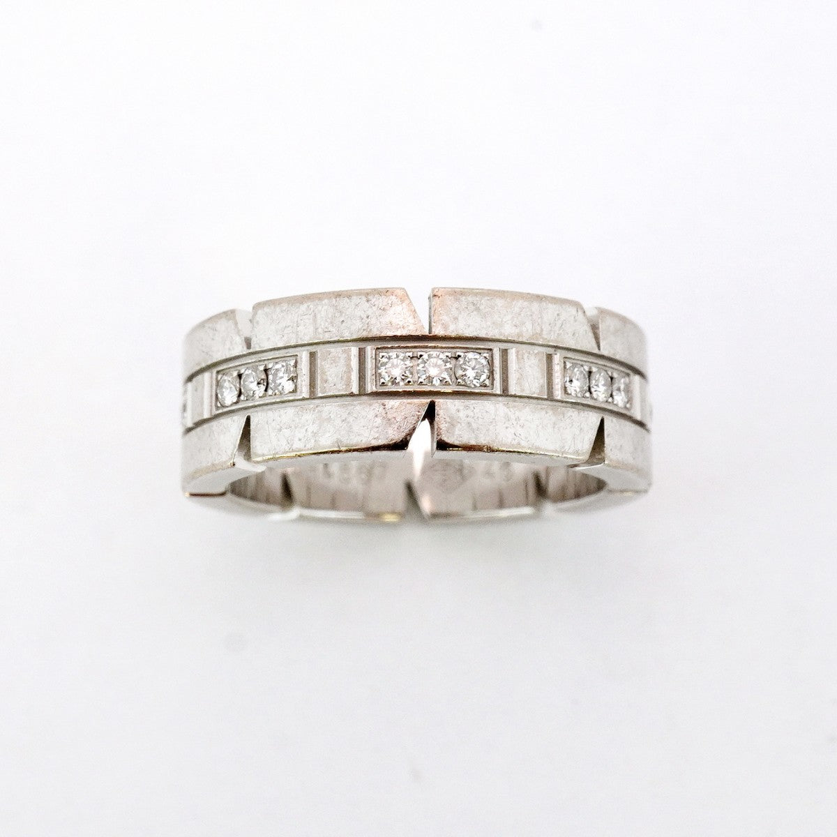 ★最終価格★SALE【5jgb0965】カルティエ リング タンクフランセーズ K18WG ホワイトゴールド ダイヤモンド #46【中古】レディース