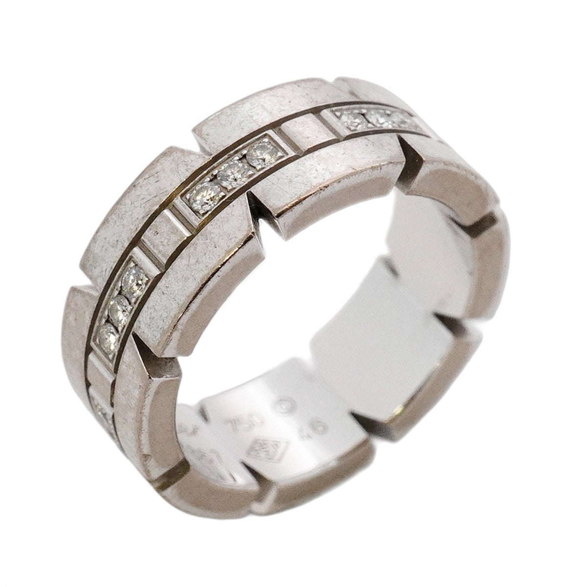 ★最終価格★SALE【5jgb0965】カルティエ リング タンクフランセーズ K18WG ホワイトゴールド ダイヤモンド #46【中古】レディース