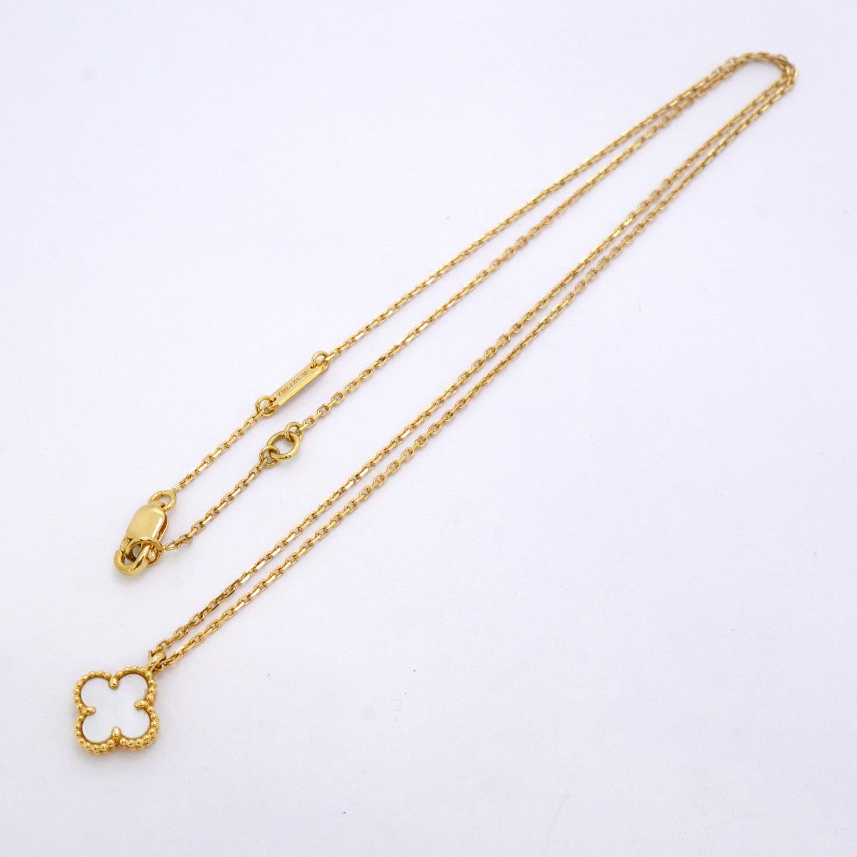 【5jhb0312】ヴァンクリーフ&アーペル ネックレス スウィート アルハンブラ K18YG イエローゴールド マザーオブパール【中古】レディース