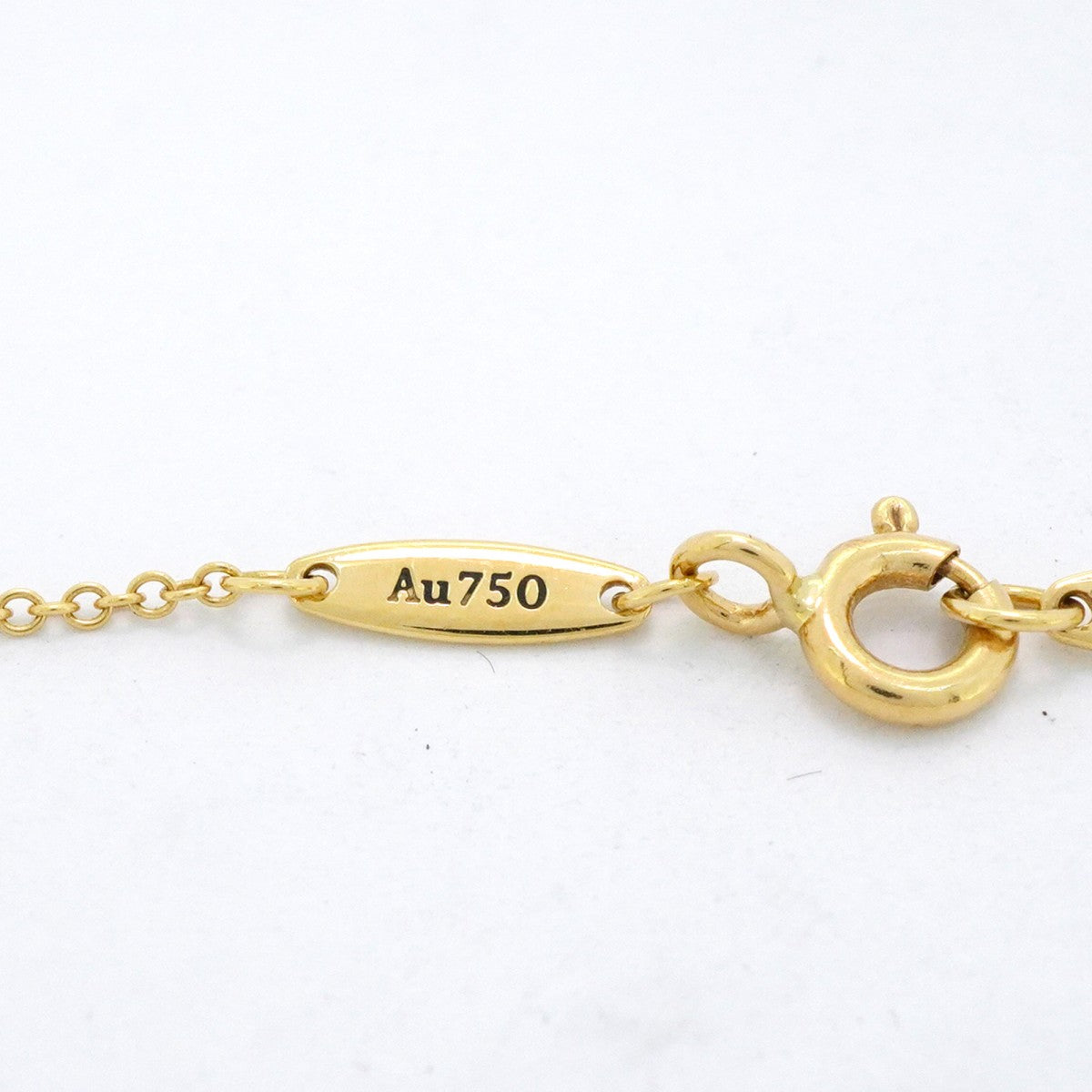 【5jhb0443】ティファニー ネックレス バイザヤード 1PD K18YG イエローゴールド ダイヤモンド【中古】レディース