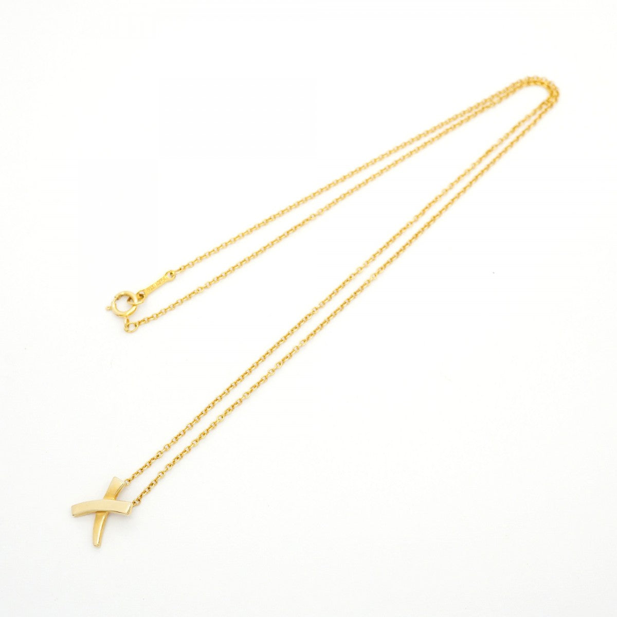 【5jhb0488】ティファニー ネックレス キス K18YG イエローゴールド【中古】レディース