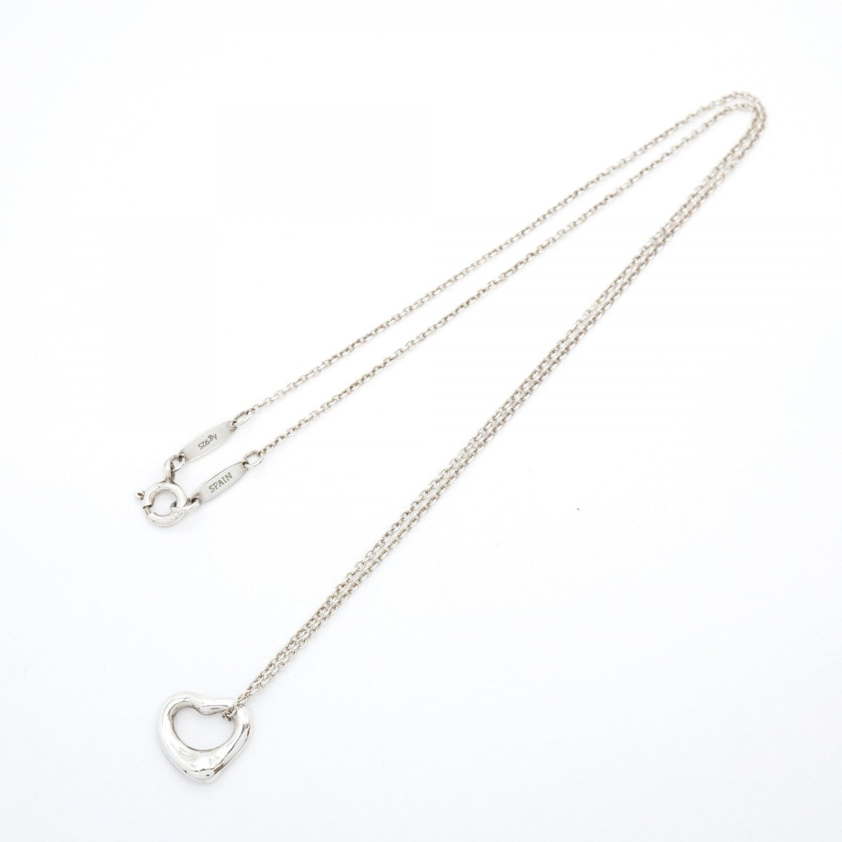 【5jhb0492】ティファニー ネックレス オープンハート シルバー925【中古】レディース
