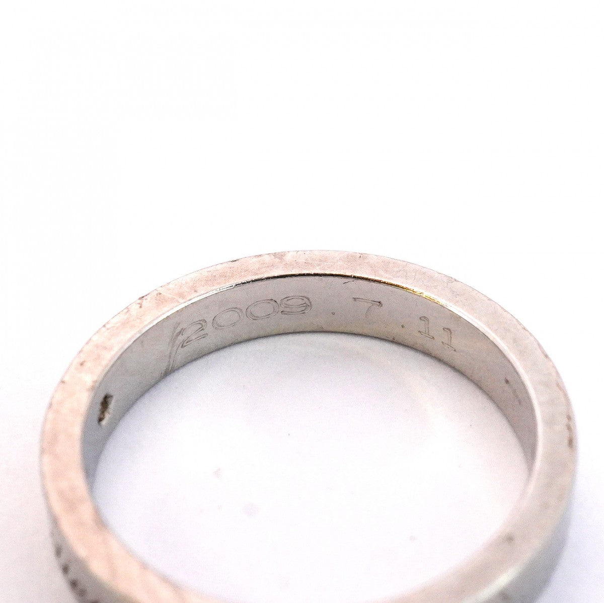 【5jhb0495】カルティエ リング エングレーブド 1PD Pt950 プラチナ ダイヤモンド #48【中古】レディース