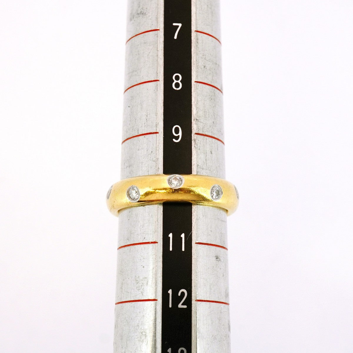 【5jhb0497】ティファニー リング ドッツ 10PD K18YG イエローゴールド Pt950 プラチナ ダイヤモンド 10号【中古】レディース