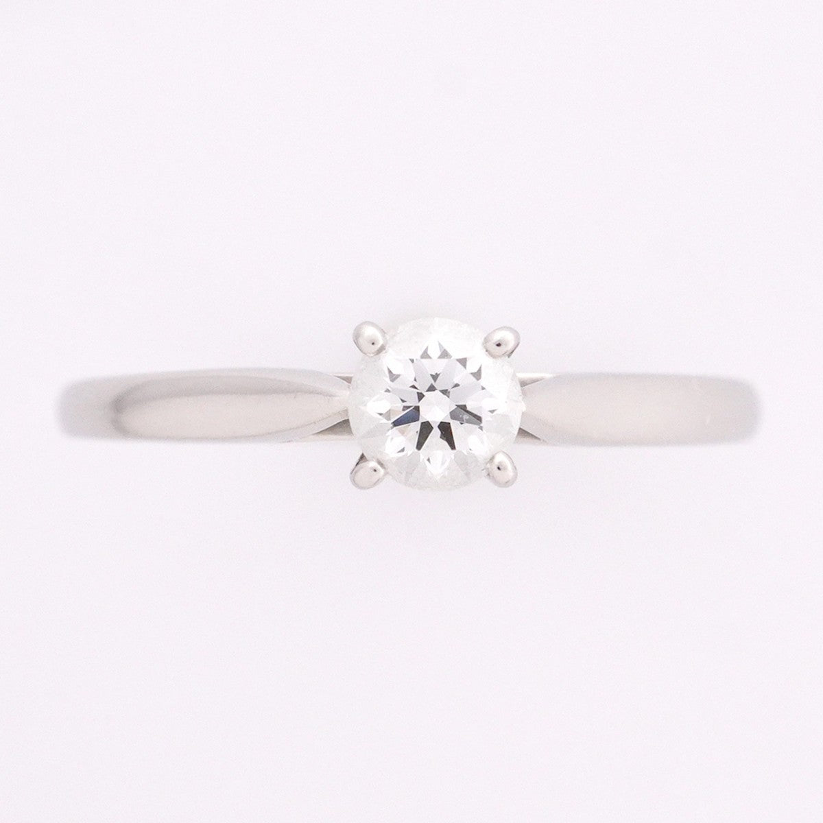 【5jhb0513】カルティエ リング ソリテール 1PD Pt950 プラチナ ダイヤモンド 0.23ct #49【中古】レディース