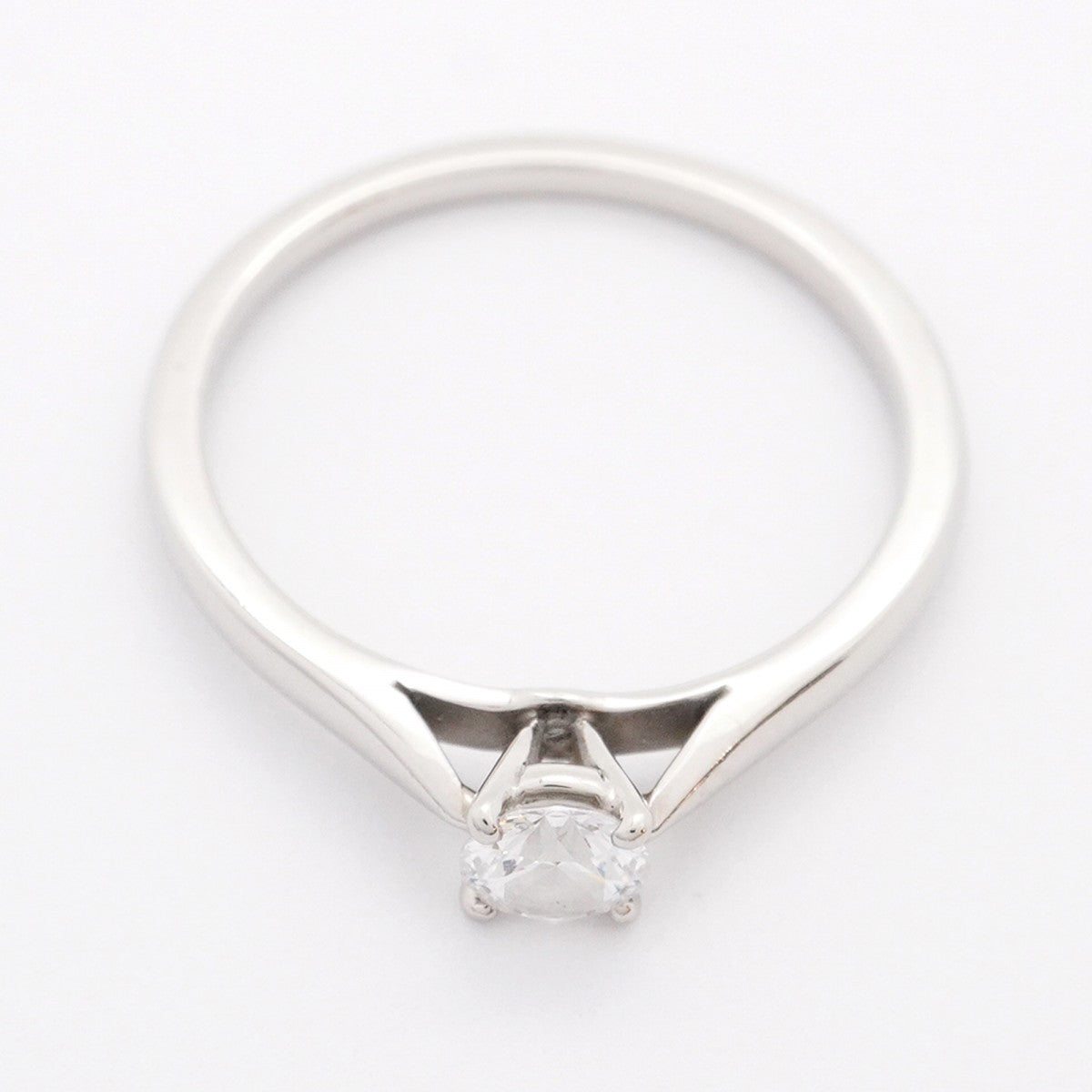 【5jhb0513】カルティエ リング ソリテール 1PD Pt950 プラチナ ダイヤモンド 0.23ct #49【中古】レディース