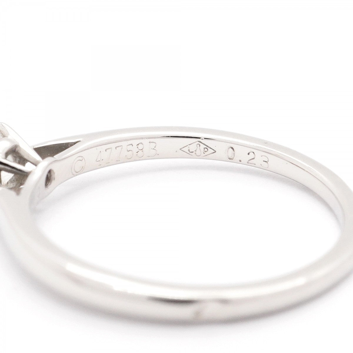 【5jhb0513】カルティエ リング ソリテール 1PD Pt950 プラチナ ダイヤモンド 0.23ct #49【中古】レディース