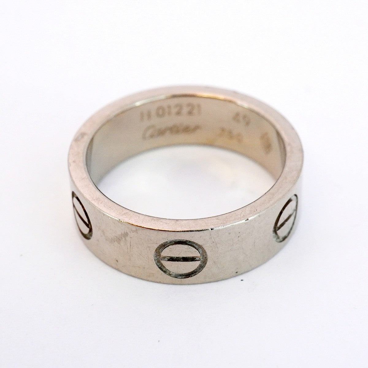 【5jhb0534】カルティエ リング ラブ K18WG ホワイトゴールド #49【中古】レディース