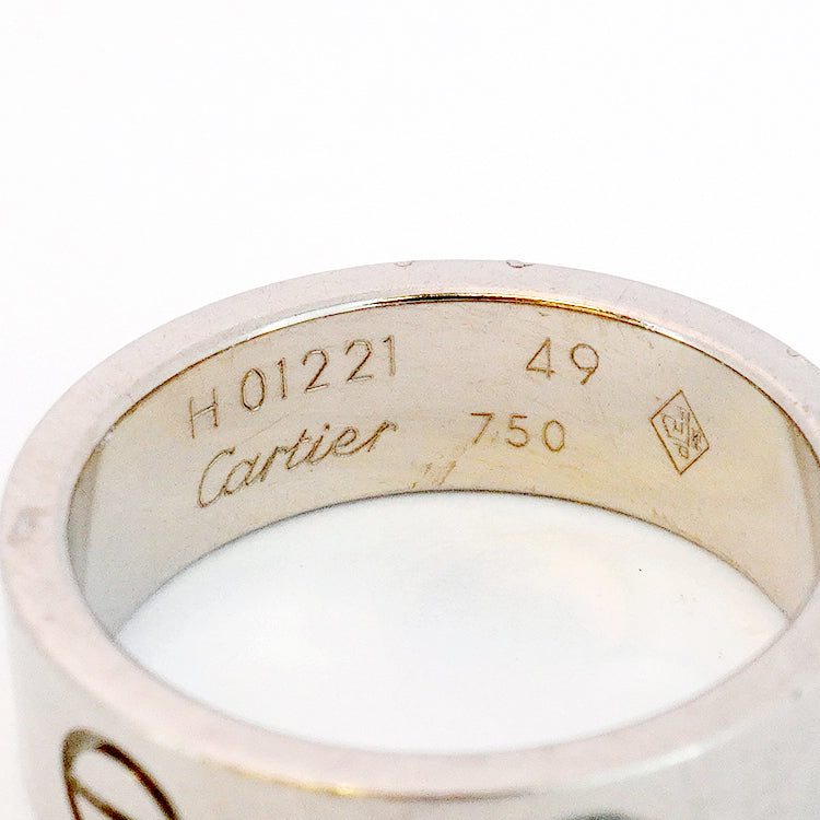 【5jhb0534】カルティエ リング ラブ K18WG ホワイトゴールド #49【中古】レディース