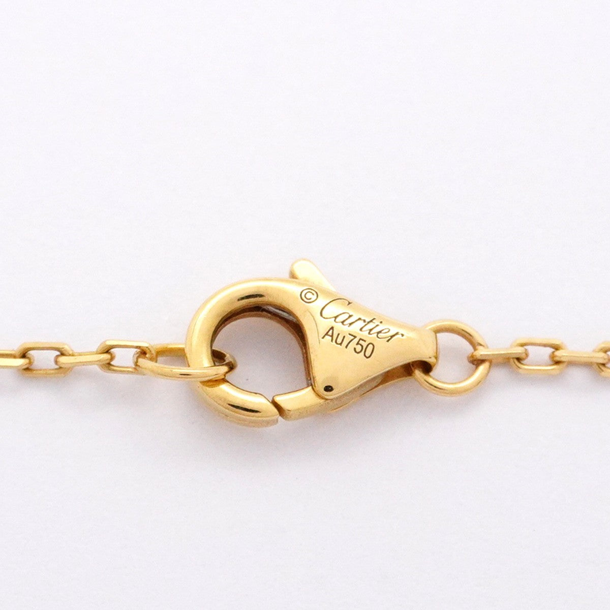 【5jhb0555】カルティエ ネックレス ジュストアンクル K18YG イエローゴールド ダイヤモンド【中古】レディース