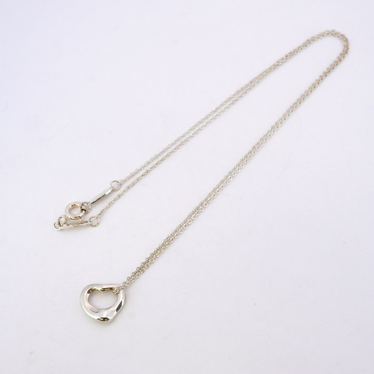 【5jhb0627】ティファニー ネックレス オープンハート シルバー925【中古】レディース