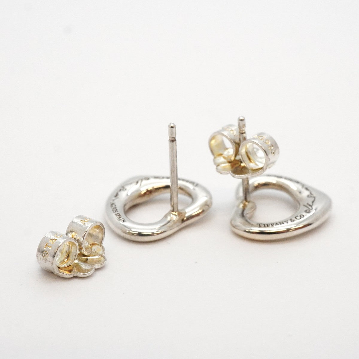 【5jhb0638】ティファニー ピアス オープンハート シルバー925【中古】レディース