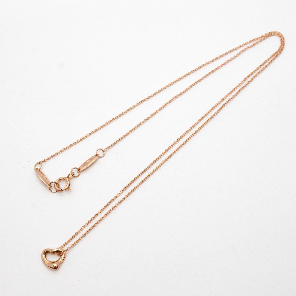 【5jhb0642】ティファニー ネックレス オープンハート K18PG ピンクゴールド【中古】レディース