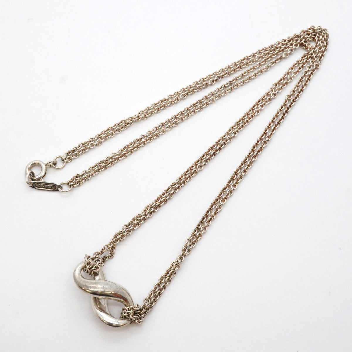 【5jhb0648】ティファニー ネックレス インフィニティ シルバー925【中古】レディース