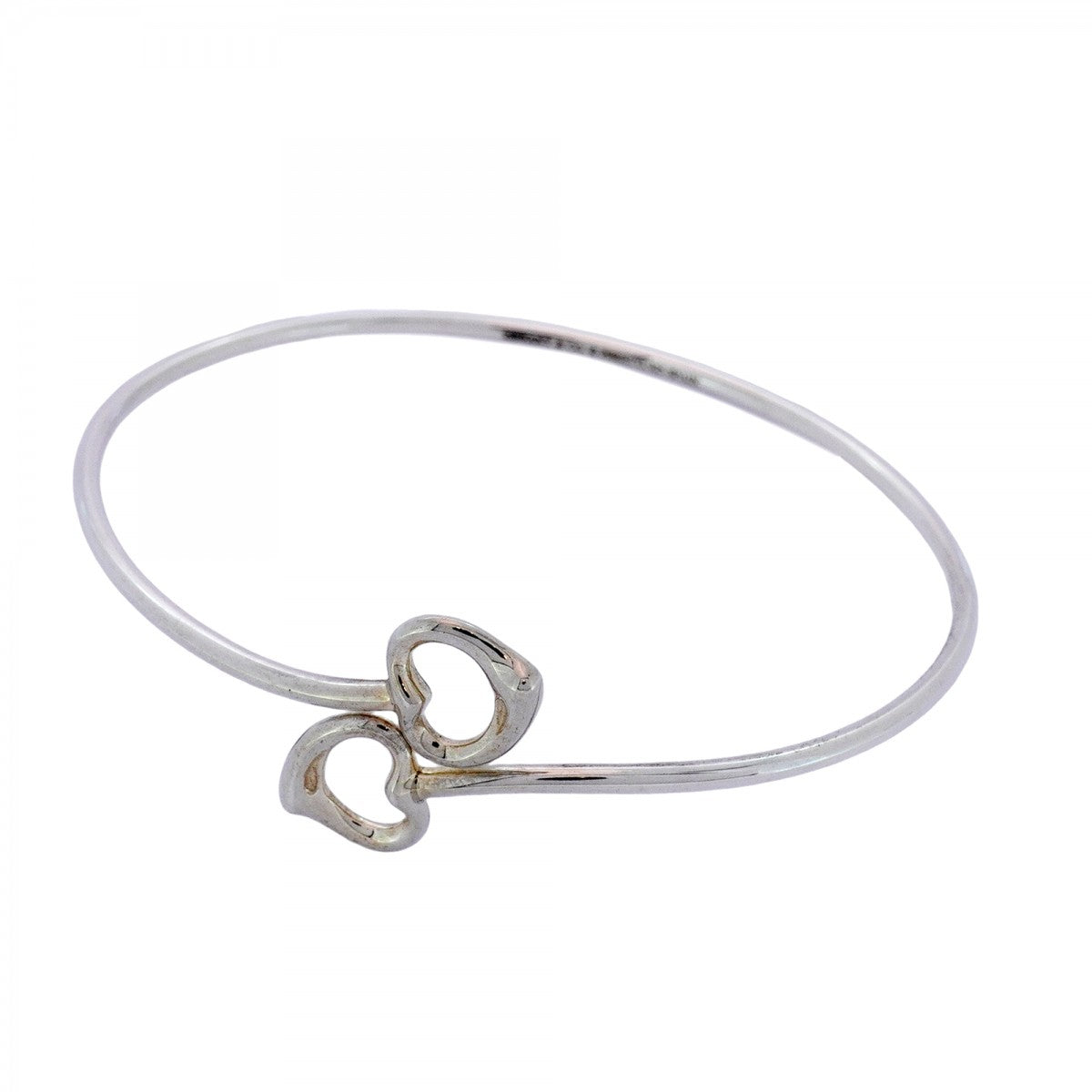 ティファニー　ダブルオープンハートバングル エルサ・ペレッティ ダブル オープン ハート バングル18Kローズ