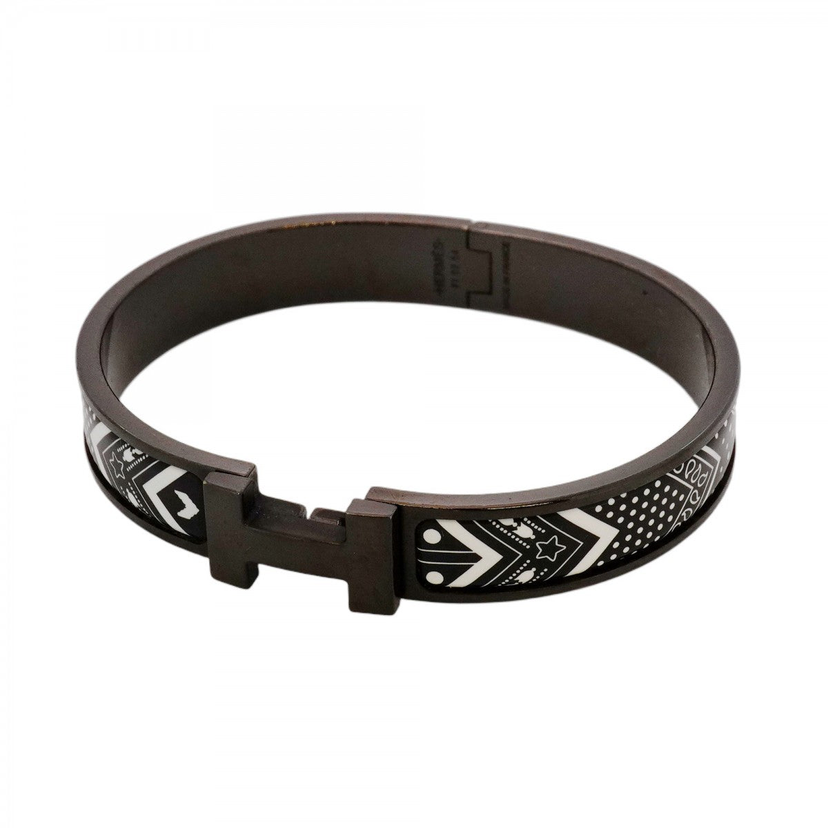 エルメス メタル クリックH バングル ファン バングル ソーブラック メンズ エルメス メタル クリックH バングル ファン バングル ソー