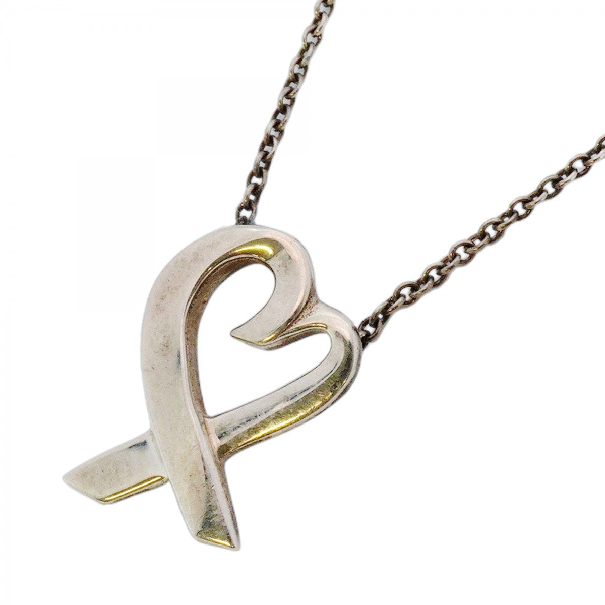 極美品 ティファニー ネックレス ラビングハート 750 保存袋 極美品】 ティファニー ラビングハート ネックレス 42.5cm