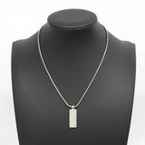 【5jmb0389】クリスチャンディオール ネックレス ディオールロゴ プレート メタル ラインストーン シルバー【中古】レディース