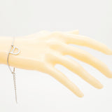 【5jmb0413】クリスチャンディオール ブレスレット CDロゴ Dロゴ メタル シルバー【中古】レディース