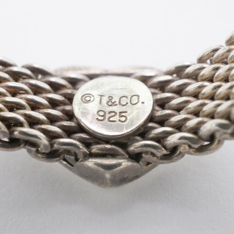 【5jmb0454】ティファニー リング サマセット/メッシュ/ハート シルバー925 14号【中古】レディース