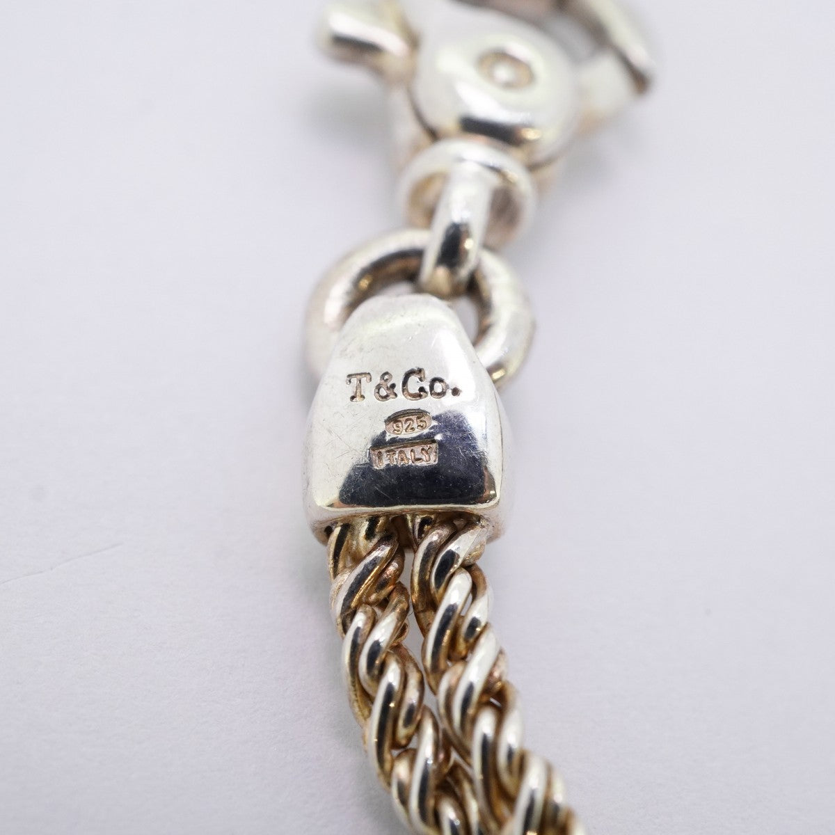 【5jmb0460】ティファニー ブレスレット センターノット/ダブルロープ シルバー925【中古】レディース