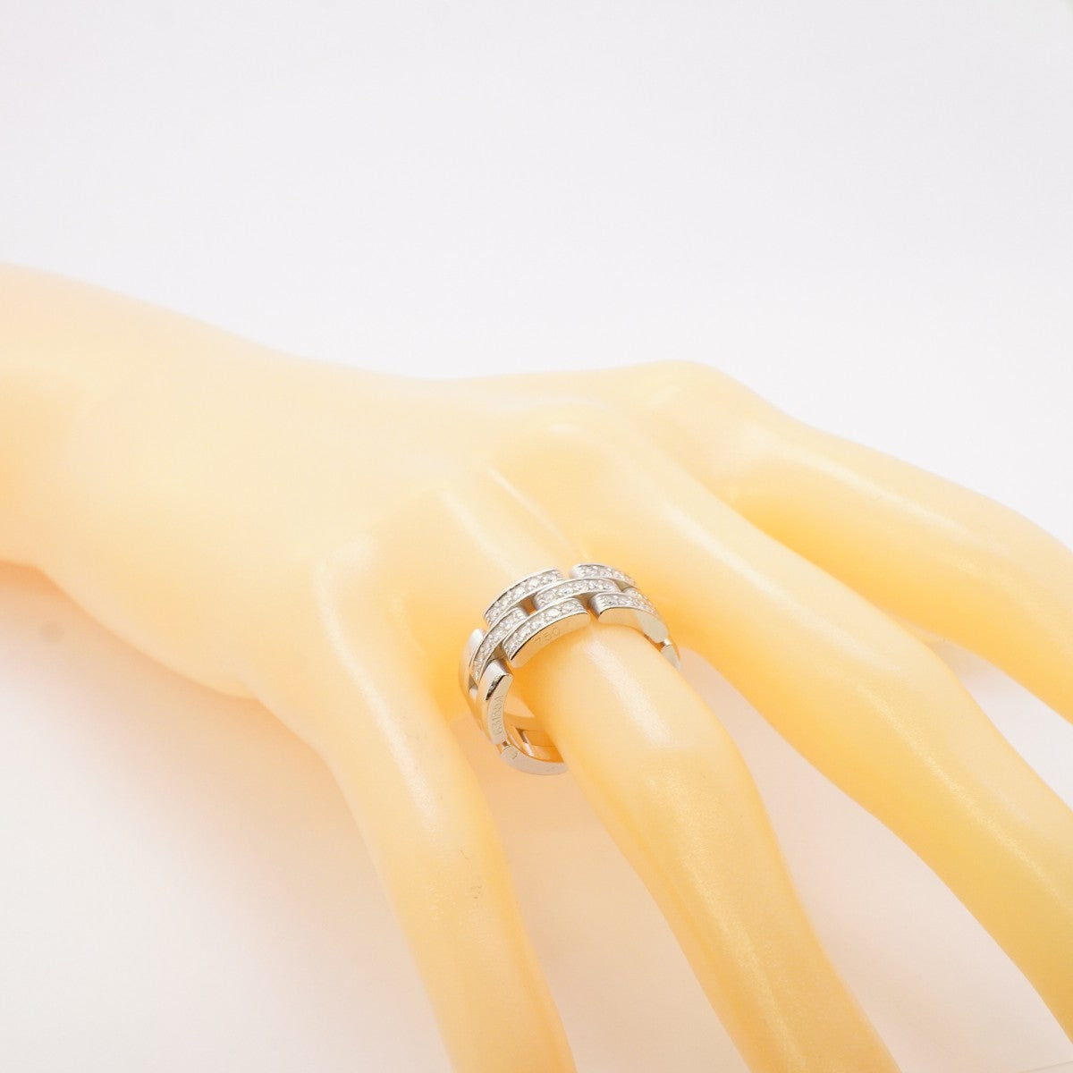 【5jmb0461】カルティエ リング マイヨンパンテール K18WG ホワイトゴールド ダイヤモンド #57【中古】メンズ レディース ユニセックス