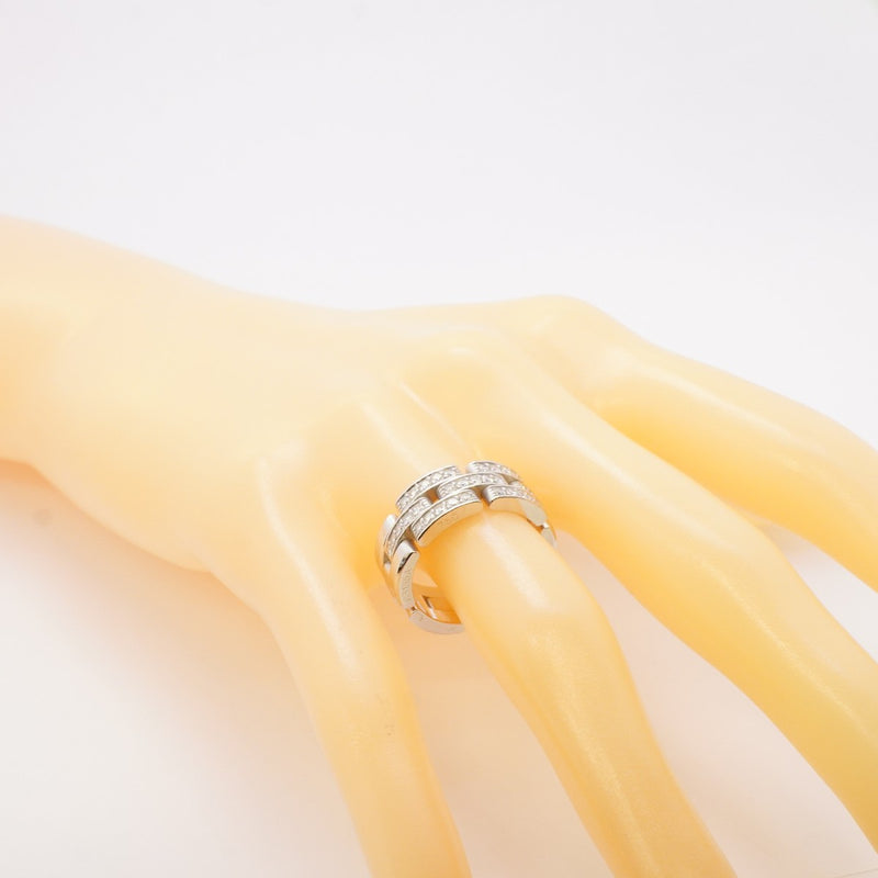 【5jmb0461】カルティエ リング マイヨンパンテール K18WG ホワイトゴールド ダイヤモンド #57【中古】メンズ レディース ユニセックス