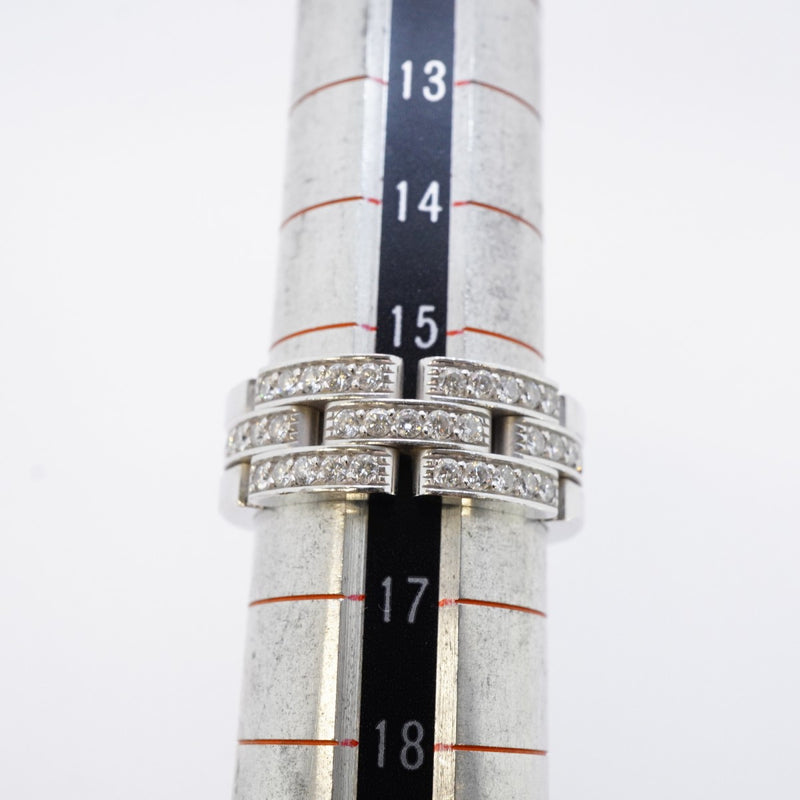 【5jmb0461】カルティエ リング マイヨンパンテール K18WG ホワイトゴールド ダイヤモンド #57【中古】メンズ レディース ユニセックス