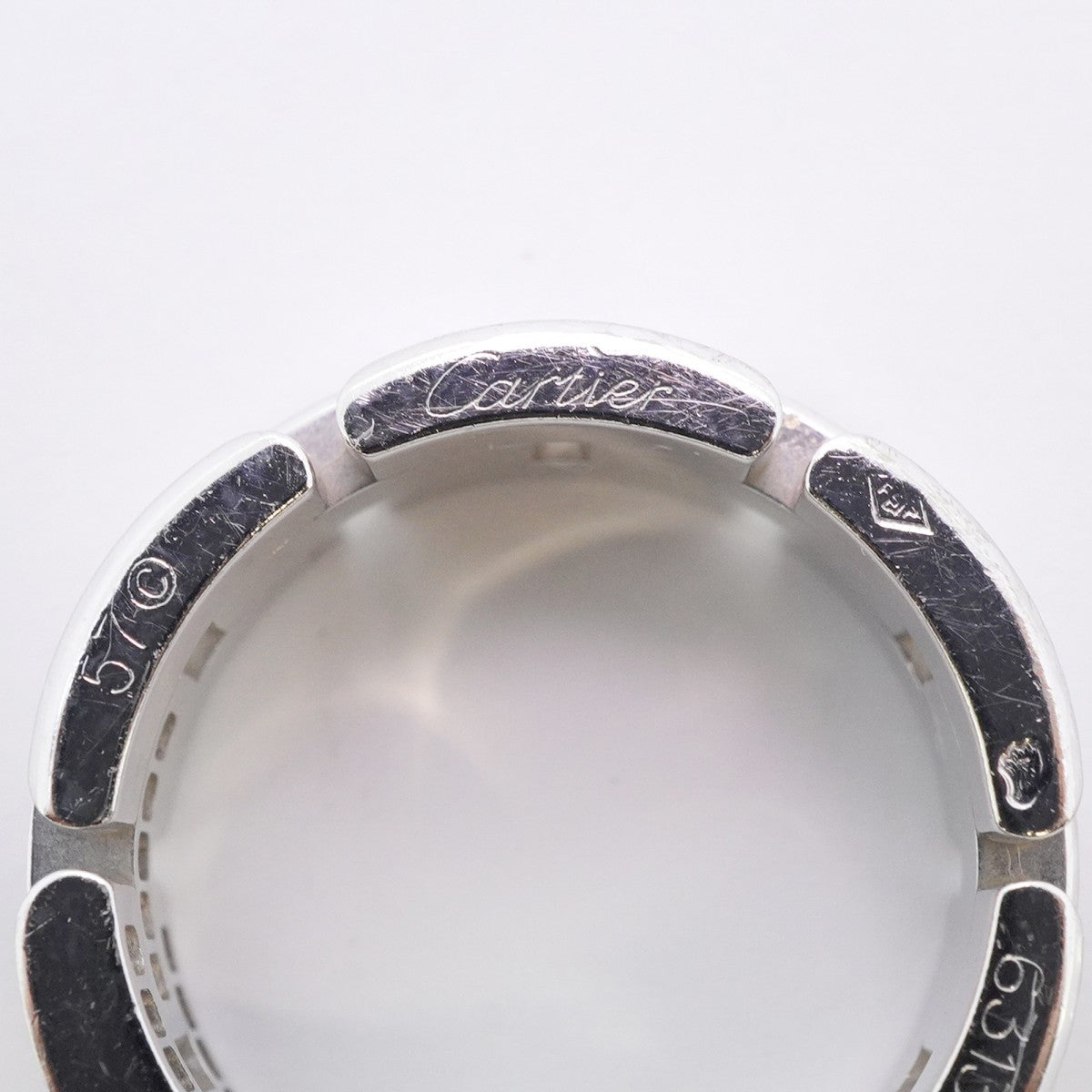 【5jmb0461】カルティエ リング マイヨンパンテール K18WG ホワイトゴールド ダイヤモンド #57【中古】メンズ レディース ユニセックス