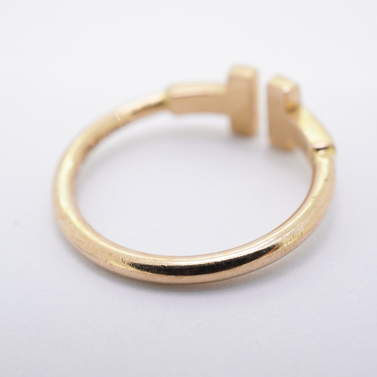 ★最終価格★SALE【5jmb0633】ティファニー リング Tワイヤー K18PG ピンクゴールド ダイヤモンド 10.5号【中古】レディース