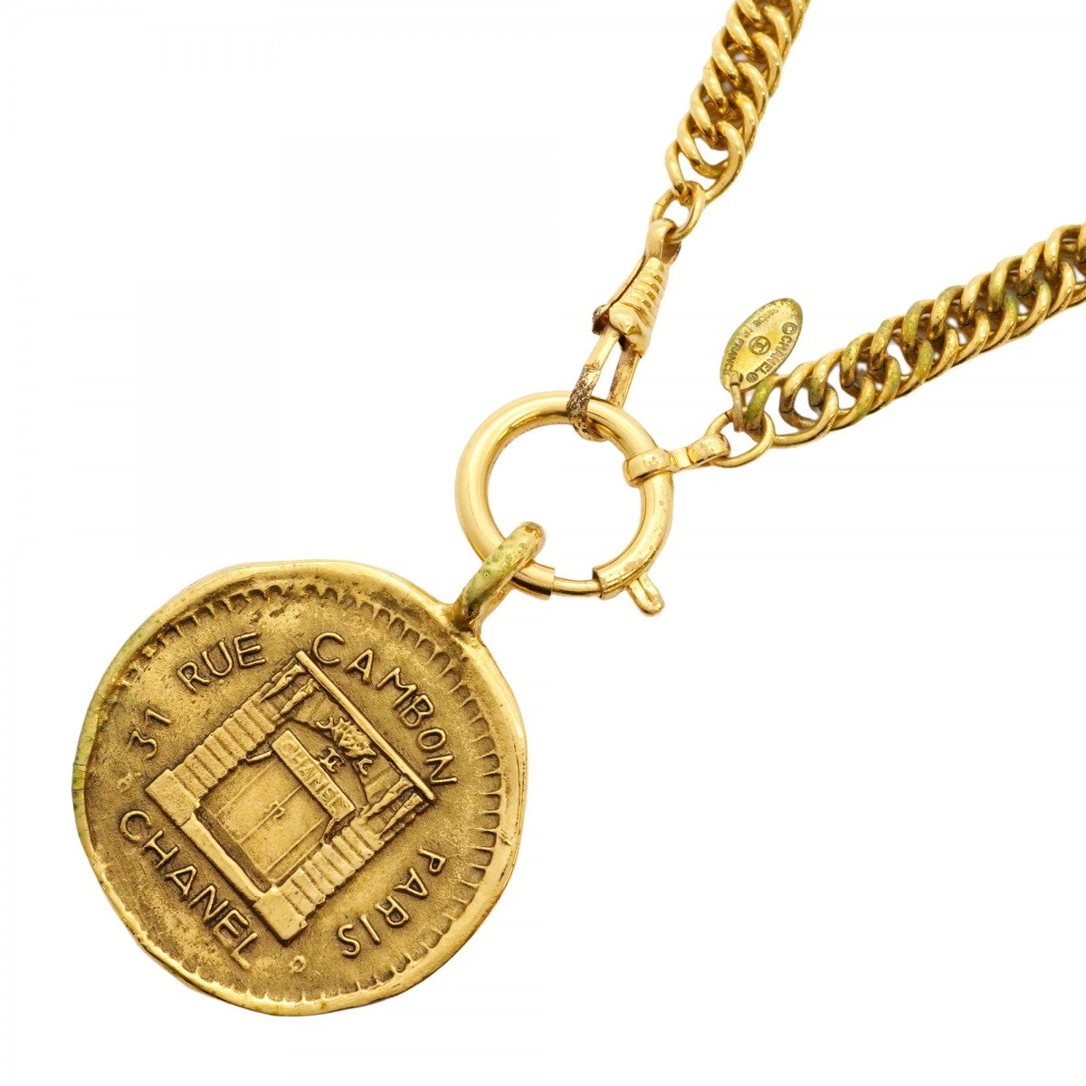 5job0287】シャネル ネックレス ヴィンテージ シャネルロゴ カンボン
