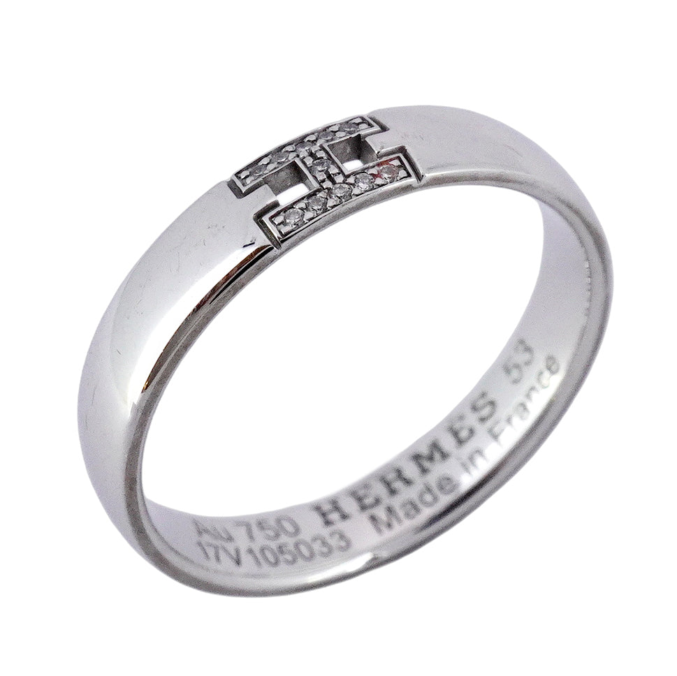 5job0418】エルメス リング エヴァーヘラクレス K18WG ホワイト